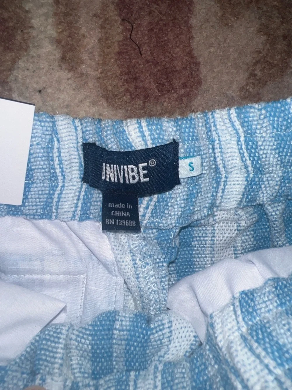 NEW Univibe Light Blue & White Striped Kids Shorts